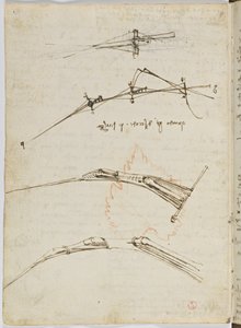 Vogelvluchtcode, c. 1505-06, blad 11 verso door Leonardo da Vinci